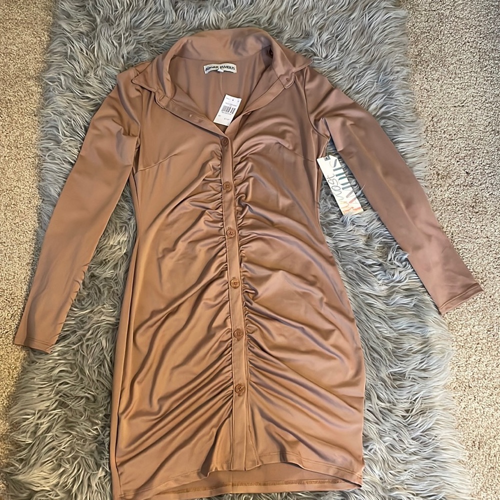 Size Large button up body con dress